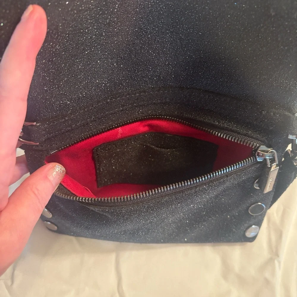 Hammitt Black and Red Small VIP gunmetal Crossbody Bag with box - Picture 6 of 16